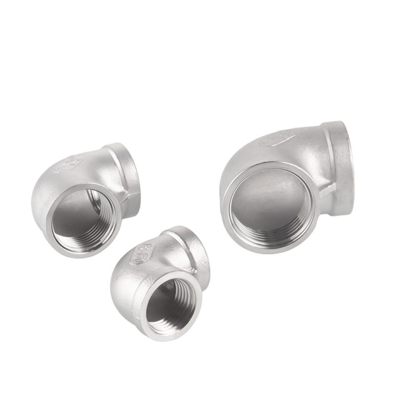 150# SS Pipe Connector gängad passande gata 90 ° grads armbåge