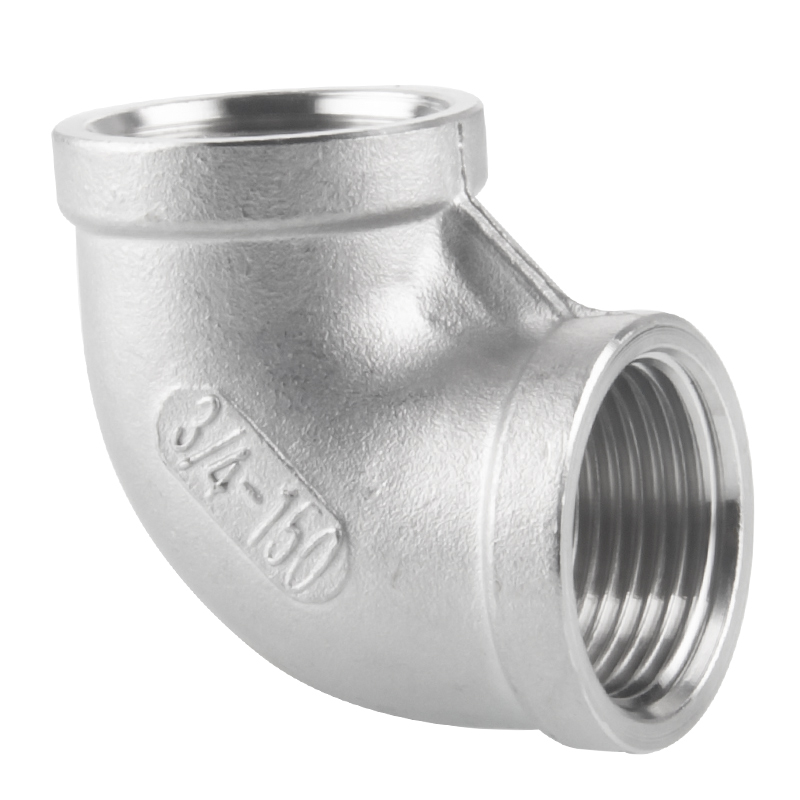 150# SS Pipe Connector gängad passande gata 90 ° grads armbåge