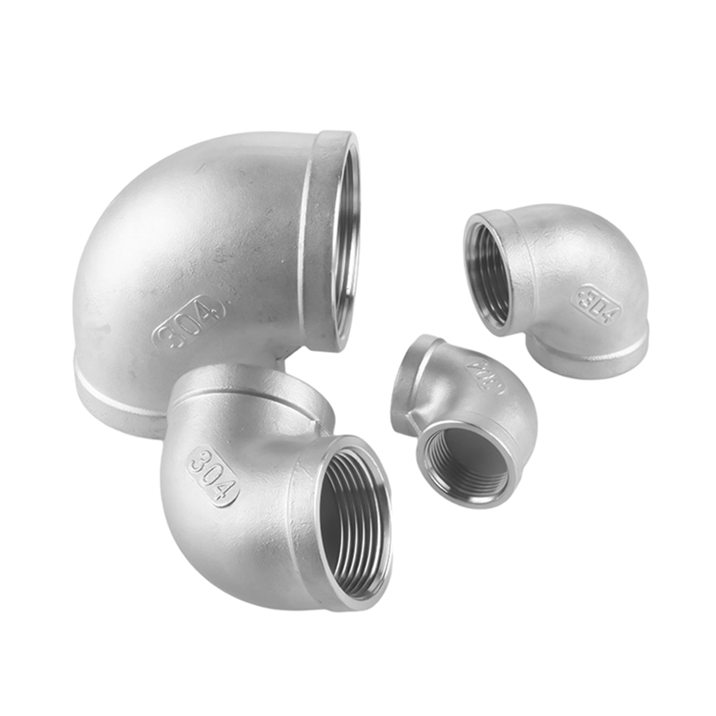 150# SS Pipe Connector gängad passande gata 90 ° grads armbåge